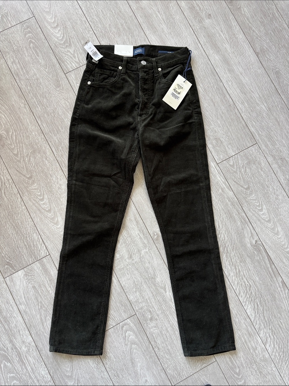 BNWT Citizens Of Humanity dark green corduroy jeans